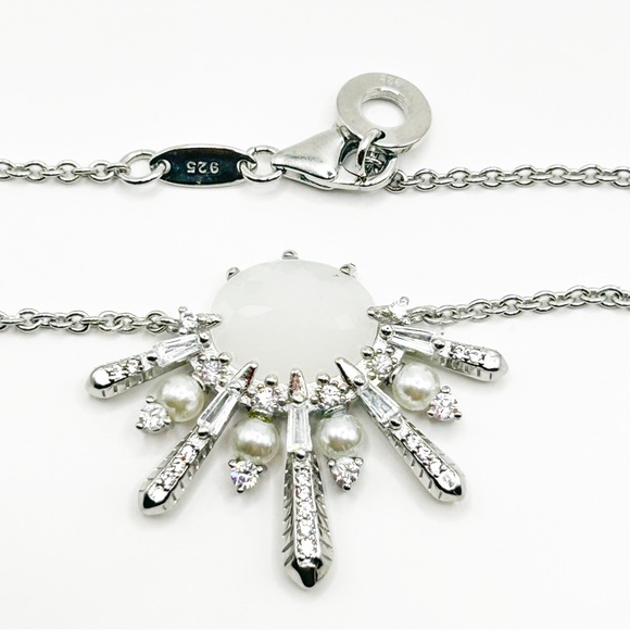 NWOT Winter Sun Rays Necklace, crystal quartz and pearls, Sterling silver - Picture 15 of 17
